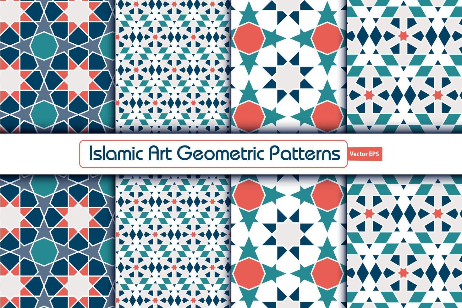 Vector arabic style seamless patterns