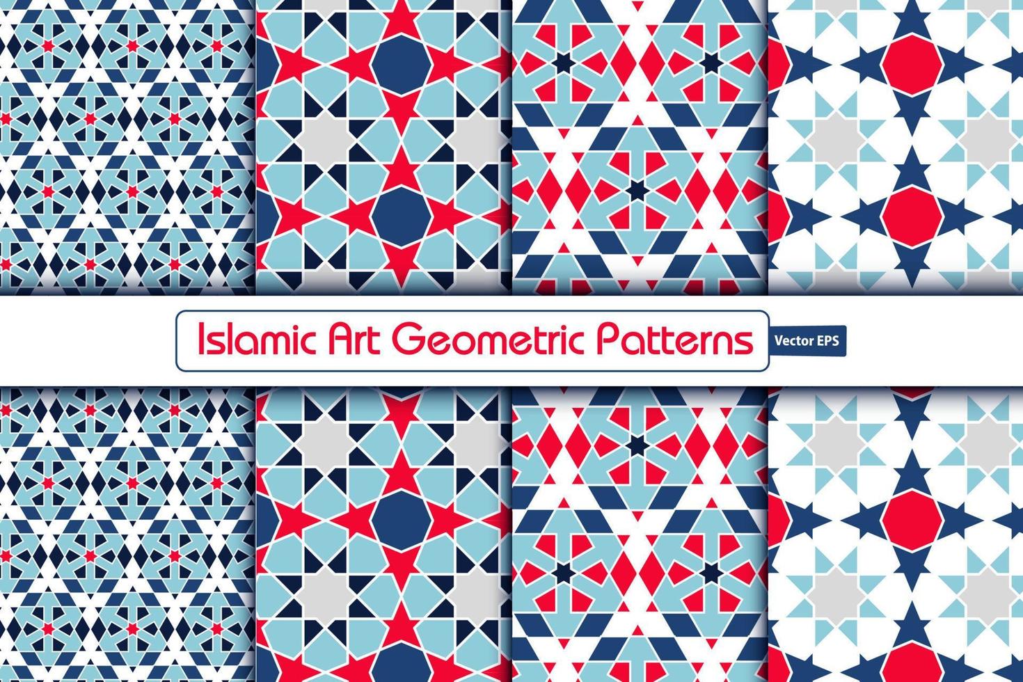 Vector arabic style seamless patterns