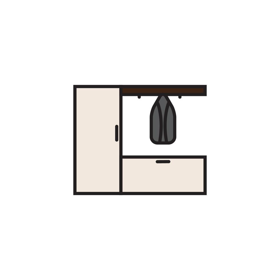 wardrobe furniture icon vector design