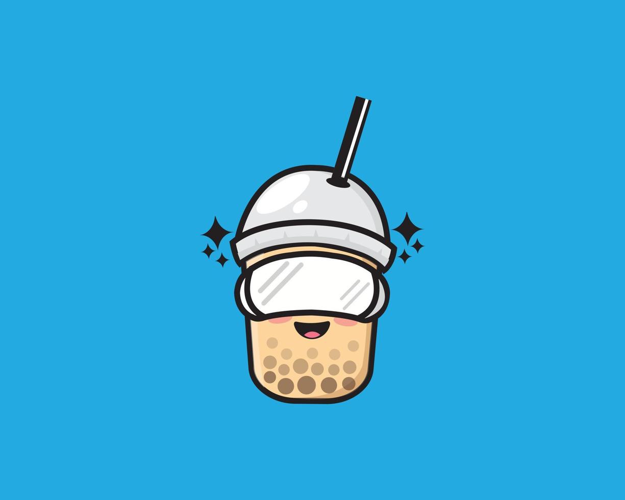 boba VR cute vector icon design