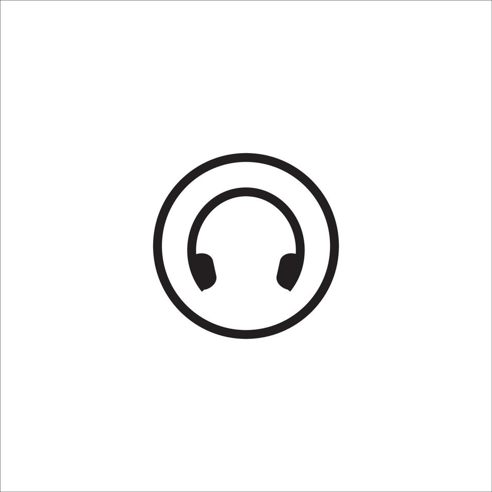 earphone music icon vector design