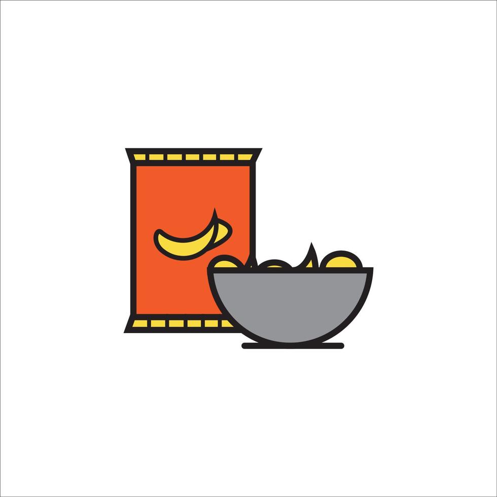 patata papas fritas icono vector diseño