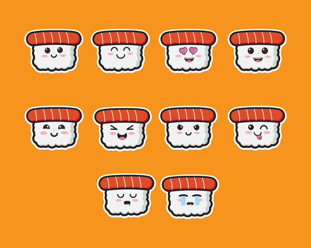 sushi cute vector icon design