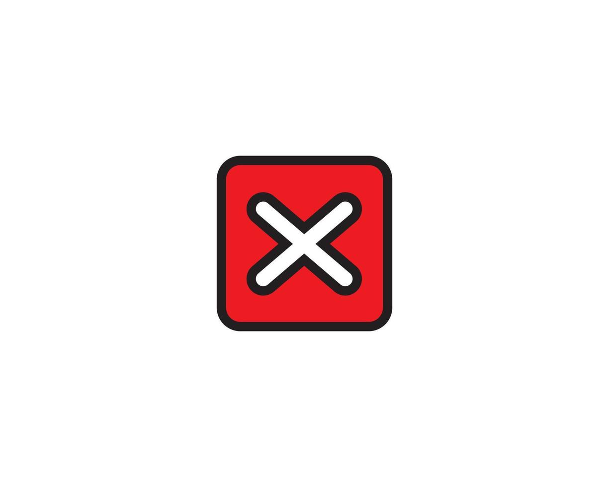 wrong icon vector design