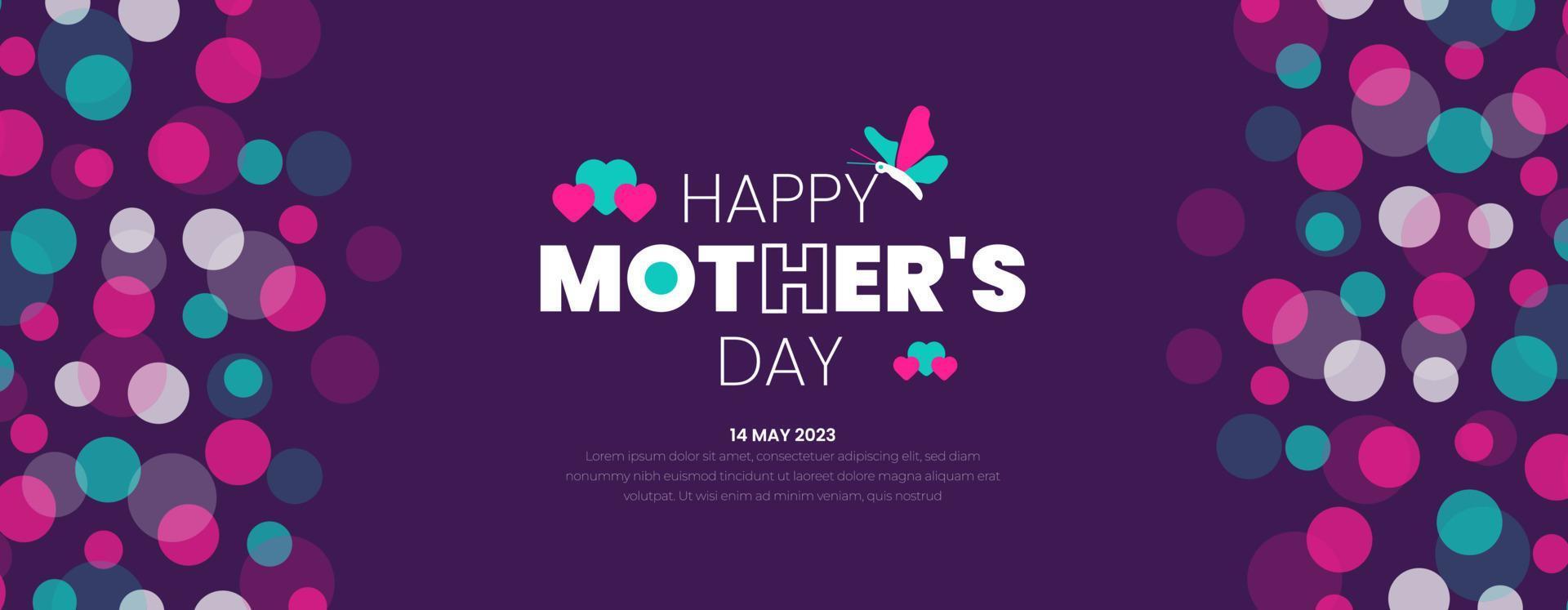 Happy Mother's Day background or banner with typography design. Vector illustration