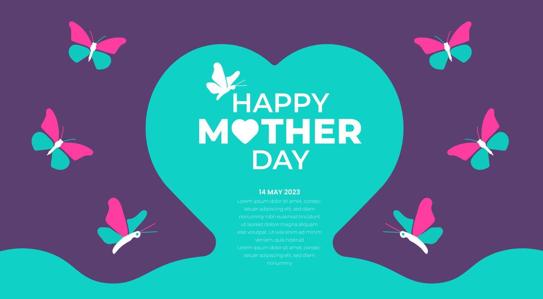 Happy Mother's Day background or banner with typography design. Vector illustration