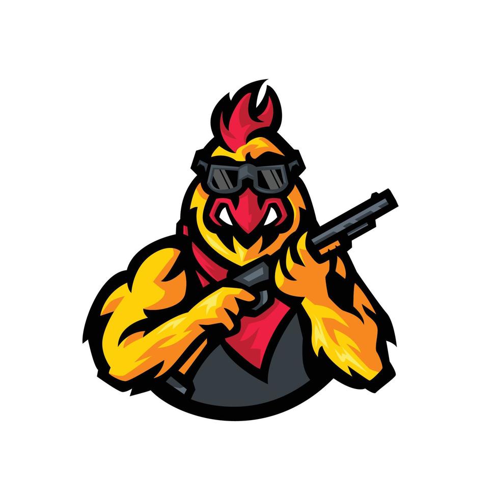 Rooster Mascot Logo for Farm and Food Brands vector