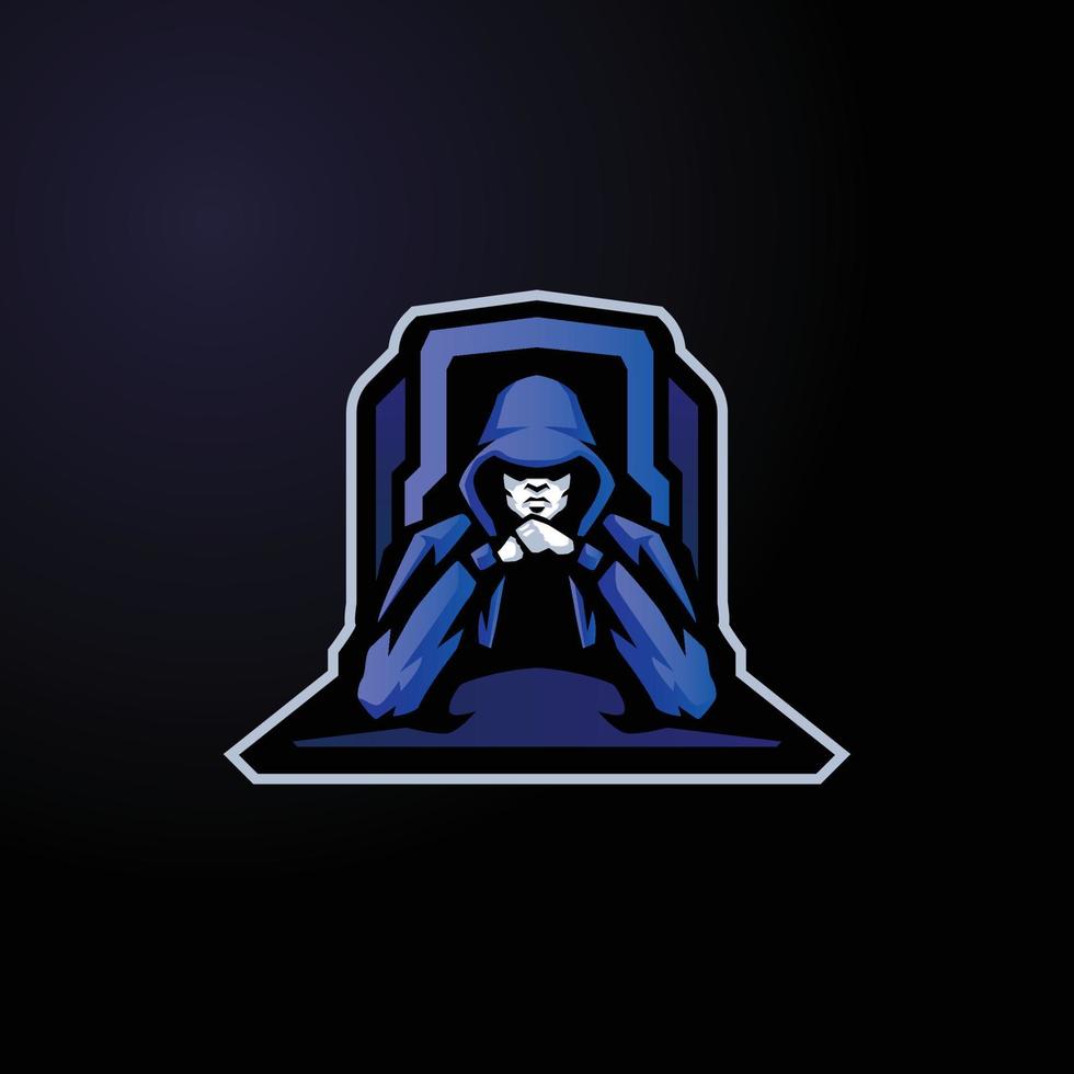 Mysterious Cloaked Mascot Logo for Gaming and Entertainment Brands vector