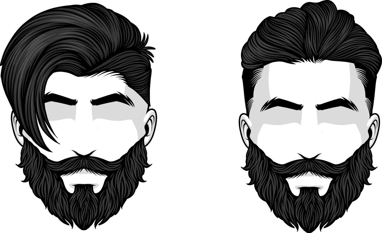 Professional Men's Haircut Graphic Asset for Barbershops and Salons vector