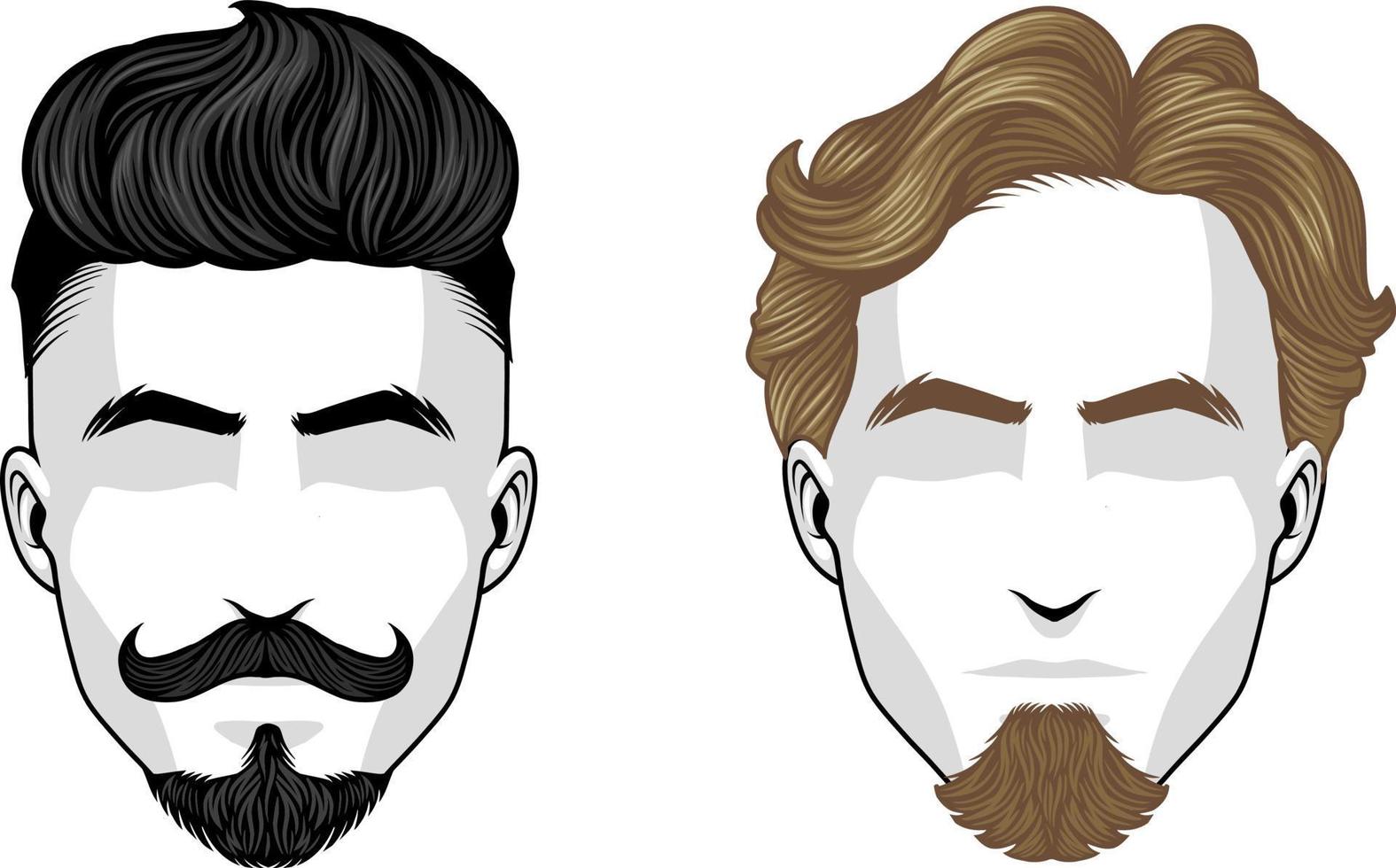 profesional de los hombres Corte de pelo gráfico activo para barberías y salones vector