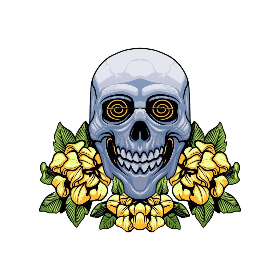 Edgy Skull Graphic Tee and Logo Design for Workshops, Racing, clothing vector