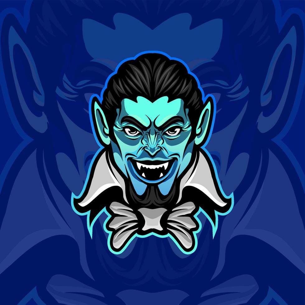Dracula Mascot Graphic Logo Design vector