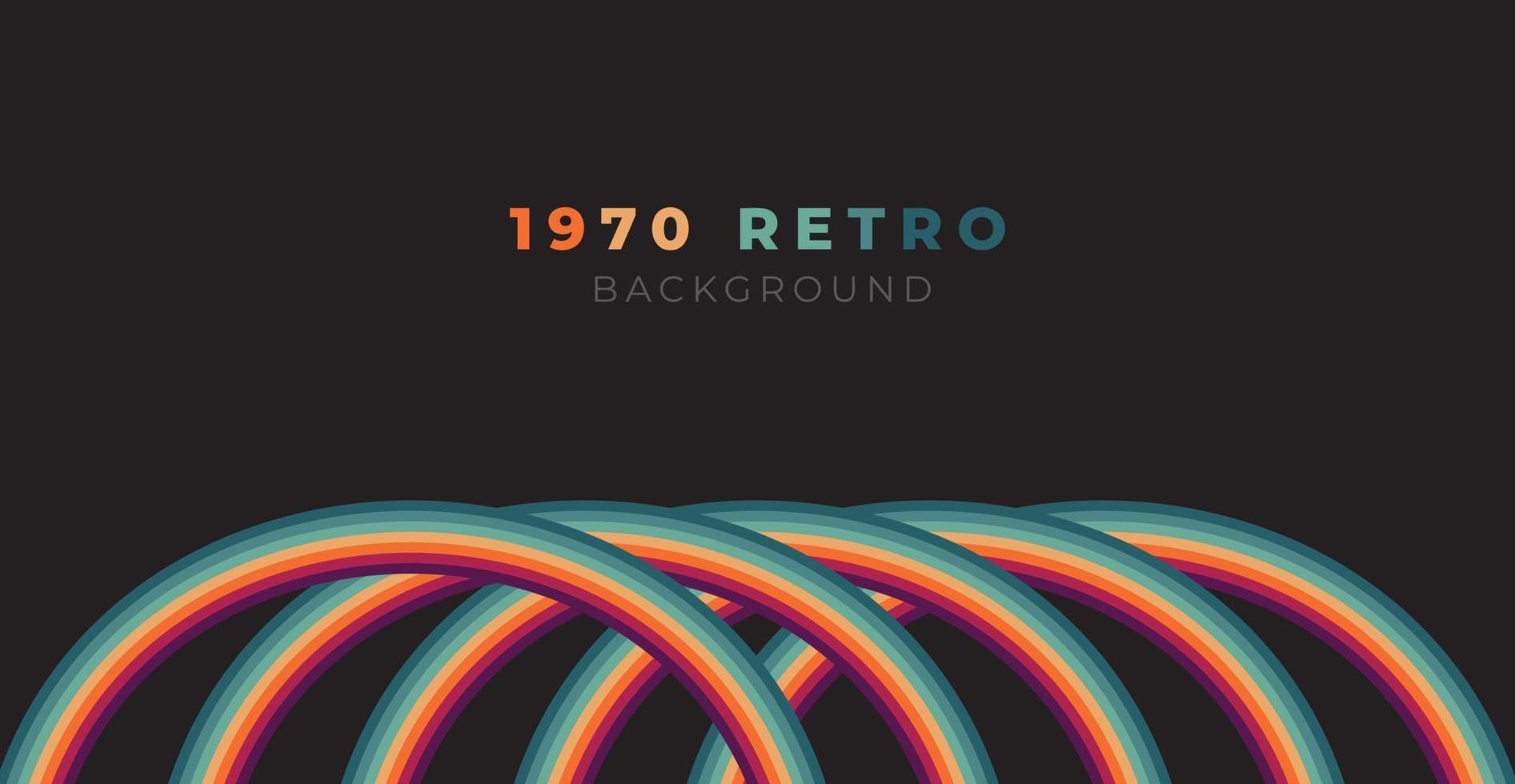 Abstract colorful 70s background vector. Vintage Retro Colors from the 1970s 1900s, 80s, 90s. retro style wallpaper with lines, rainbow stripes. suitable for poster, banner, decorative, wall art. vector