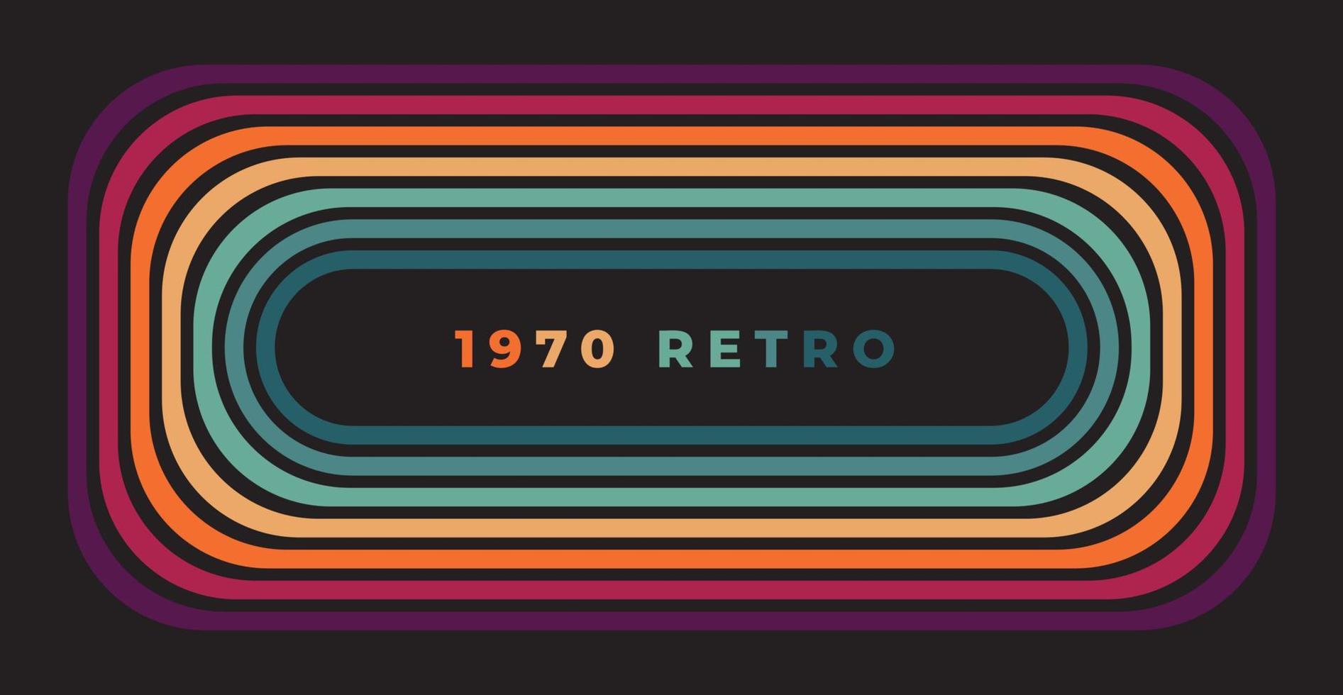 resumen vistoso 70s antecedentes vector. Clásico retro colores desde el 1970 1900, años 80, años 90 retro estilo fondo de pantalla con líneas, arco iris rayas. adecuado para póster, bandera, decorativo, pared Arte. vector