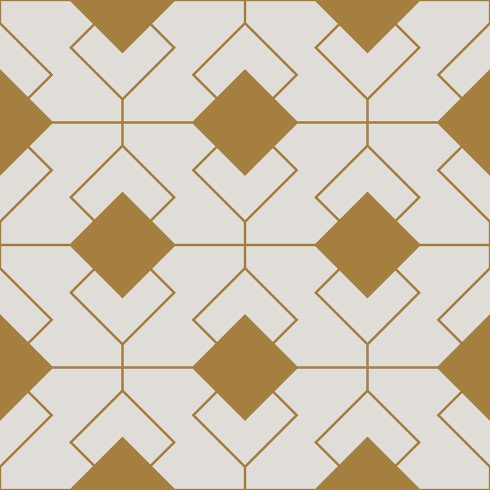 Vintage Art Deco Seamless Pattern. Line art geometric gold shapes. Modern ornaments vector illustration. Gatsby retro elegant background for fabric, wallpaper or wrapping