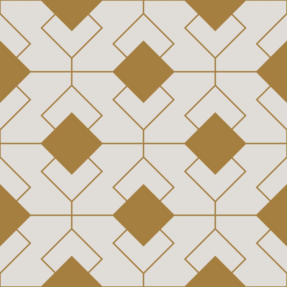 Vintage Art Deco Seamless Pattern. Line art geometric gold shapes. Modern ornaments vector illustration. Gatsby retro elegant background for fabric, wallpaper or wrapping