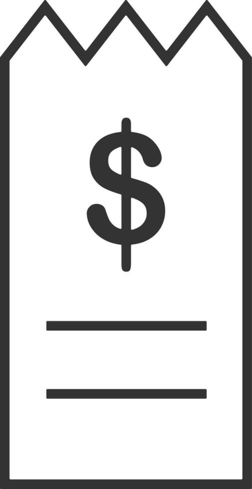 Bill, invoice, receipt line icon. Simple, modern flat vector illustration for mobile app, website or desktop app on gray background