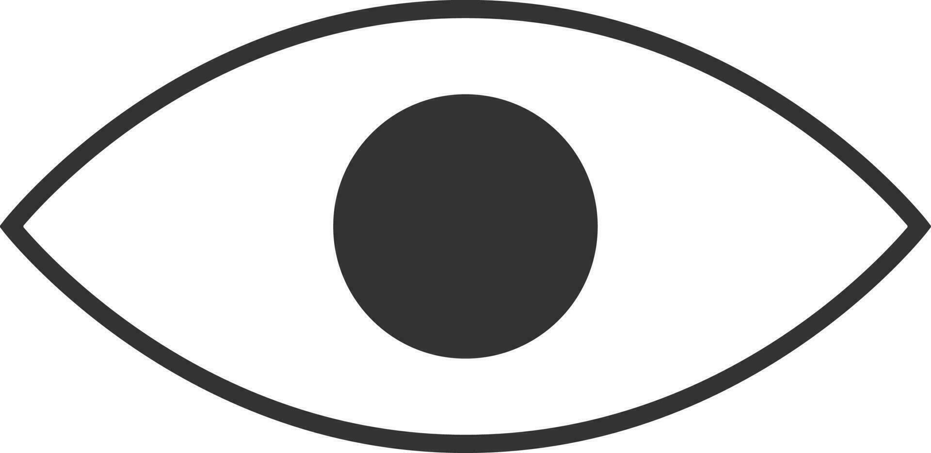 Eye, view line icon. Simple, modern flat vector illustration for mobile app, website or desktop app on gray background