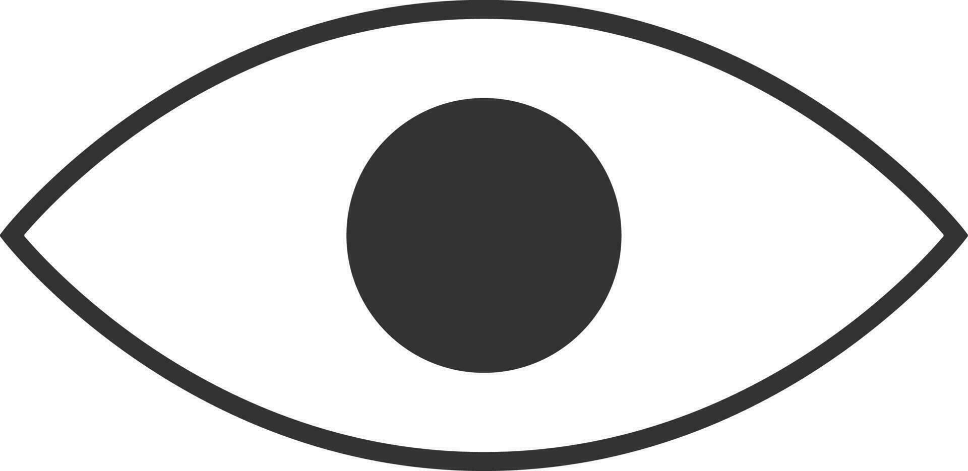 Eye, view line icon. Simple, modern flat vector illustration for mobile app, website or desktop app on gray background