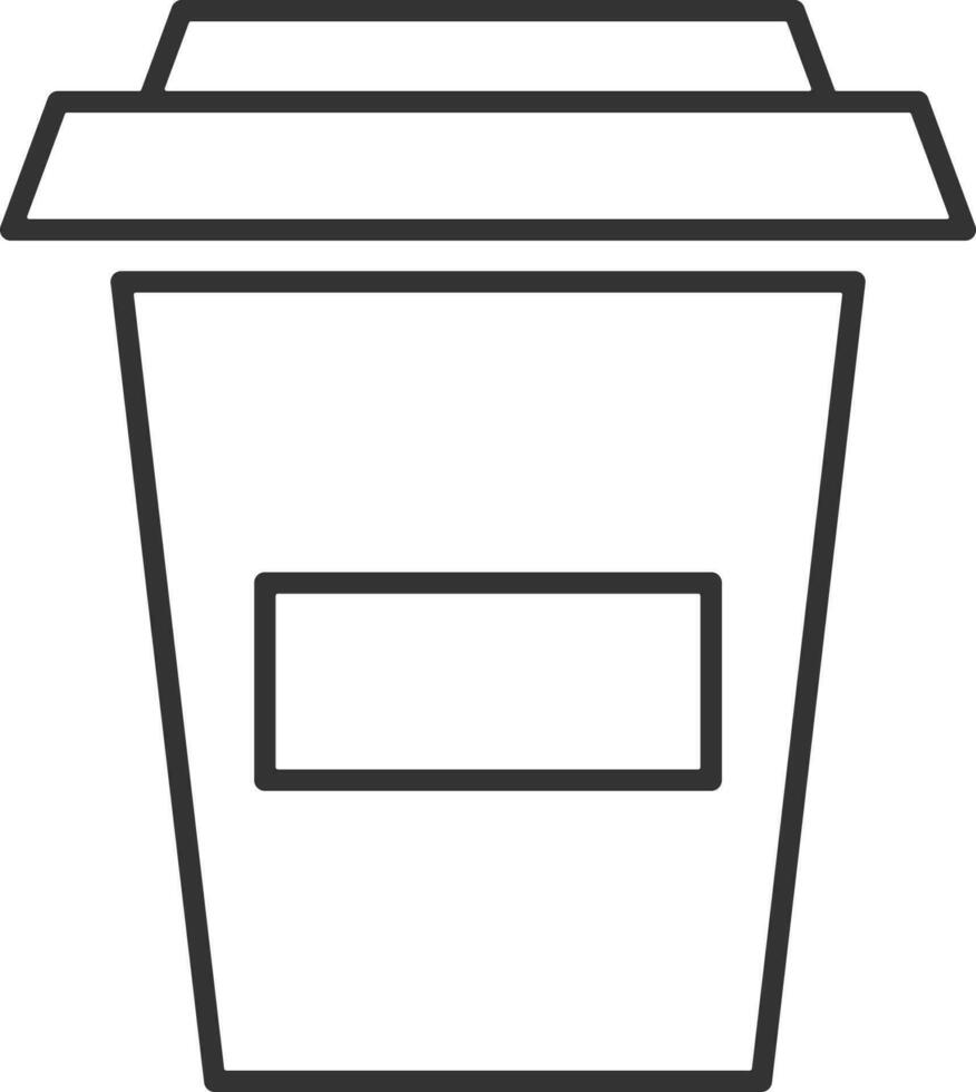 coffee, cup, drink line icon. Simple, modern flat vector illustration for mobile app, website or desktop app on gray background
