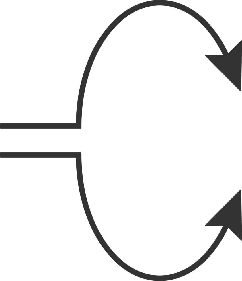 Flip, arrows line icon. Simple, modern flat vector illustration for mobile app, website or desktop app on gray background