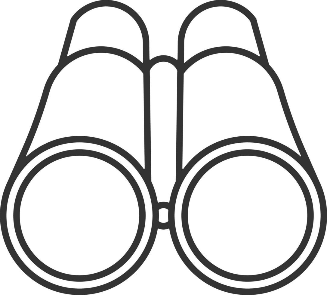 Binoculars, find line icon. Simple, modern flat vector illustration for mobile app, website or desktop app on gray background