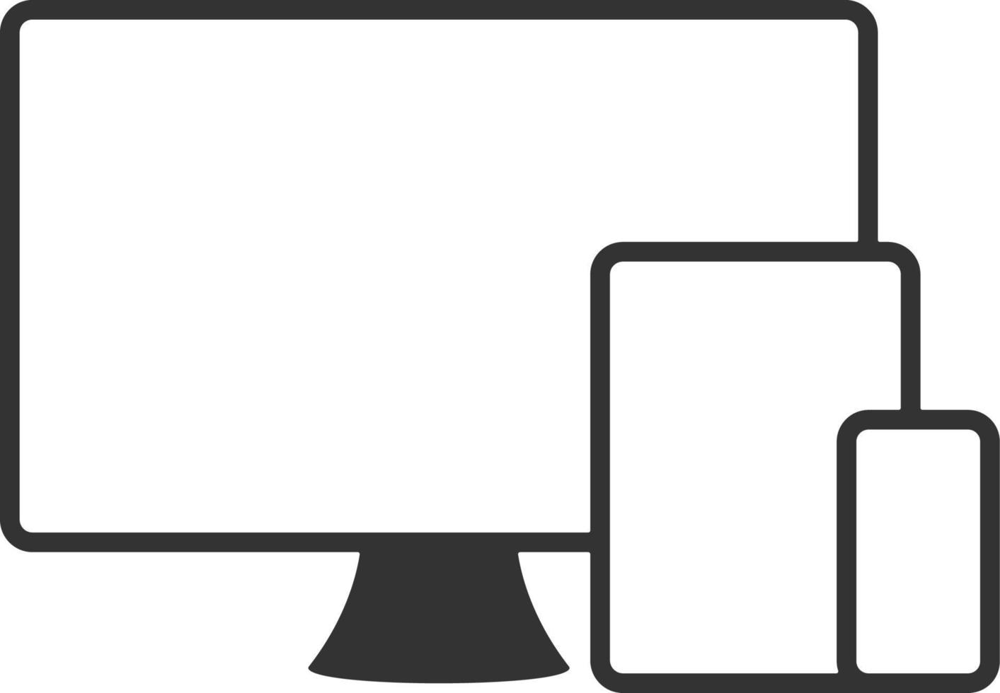 inteligente computadora, móvil línea icono. simple, moderno plano vector ilustración para móvil aplicación, sitio web o escritorio aplicación en gris antecedentes