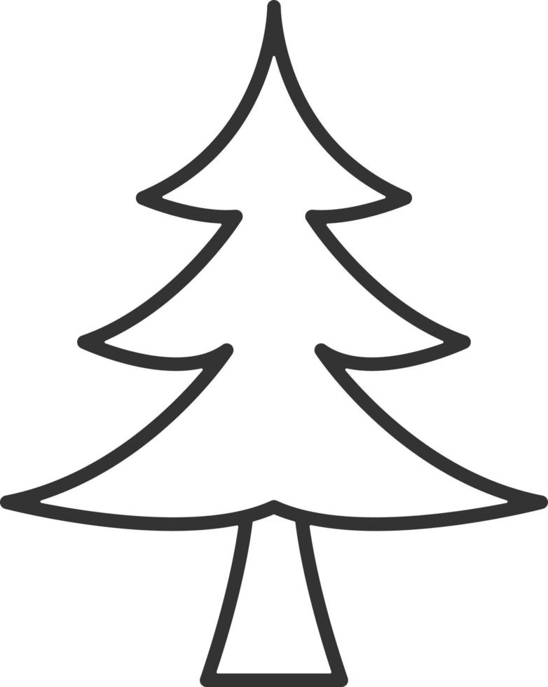 Tree, Christmas line icon. Simple, modern flat vector illustration for mobile app, website or desktop app on gray background