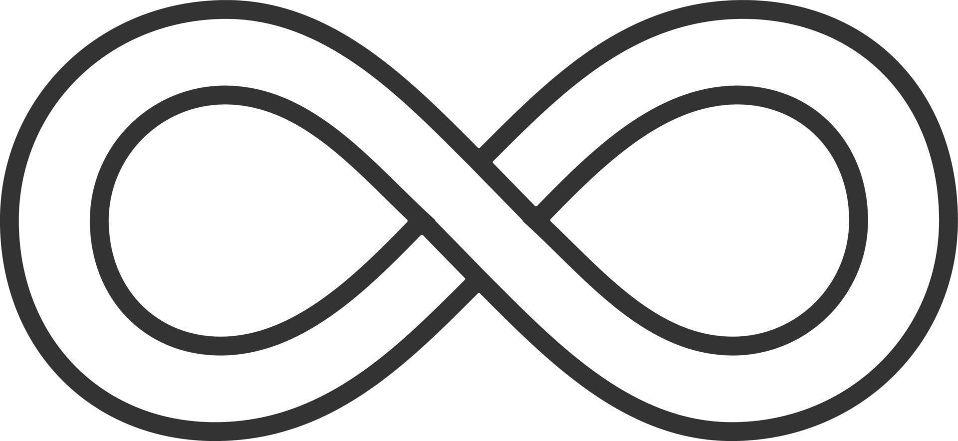 Infinite, infinity line icon. Simple, modern flat vector illustration for mobile app, website or desktop app on gray background