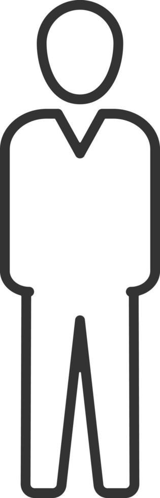 Human, businessman line icon. Simple, modern flat vector illustration for mobile app, website or desktop app on gray background