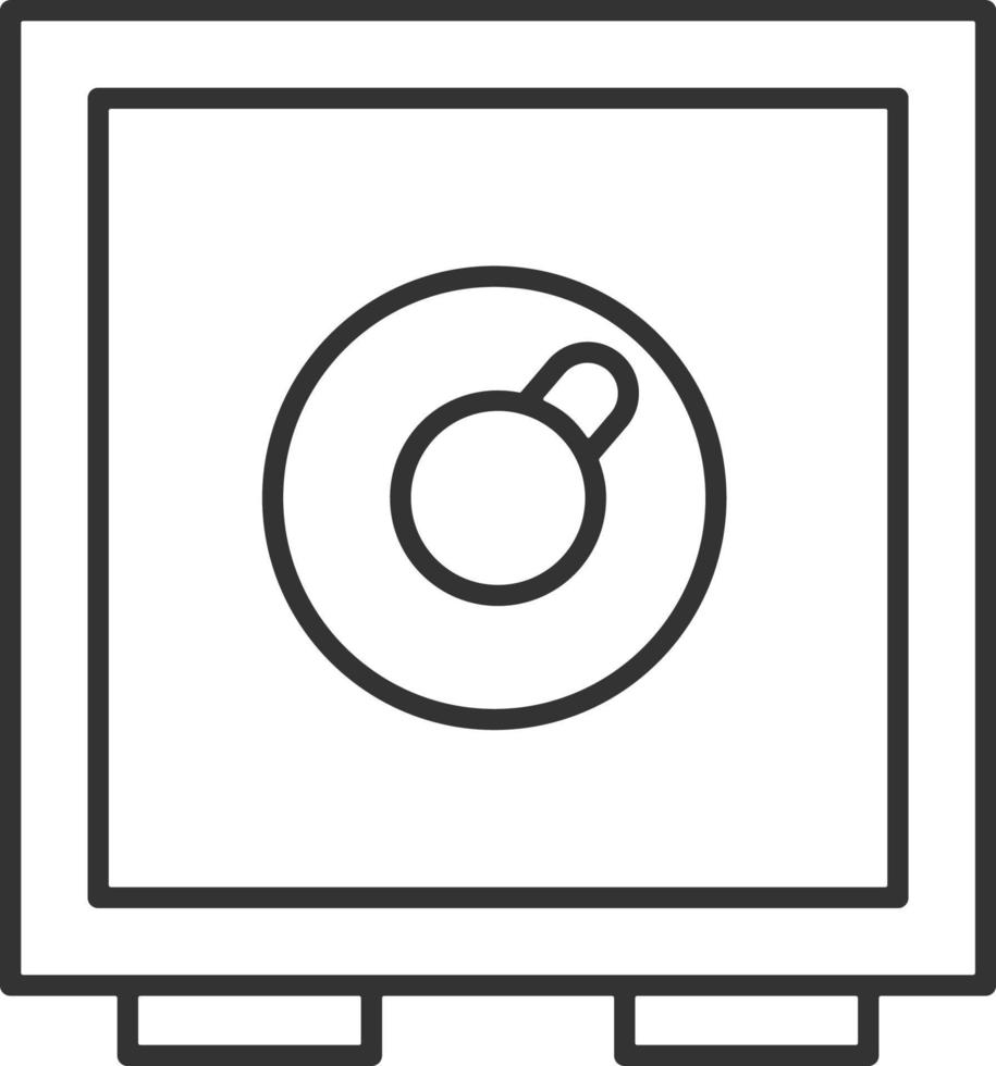 Safe, security line icon. Simple, modern flat vector illustration for mobile app, website or desktop app on gray background