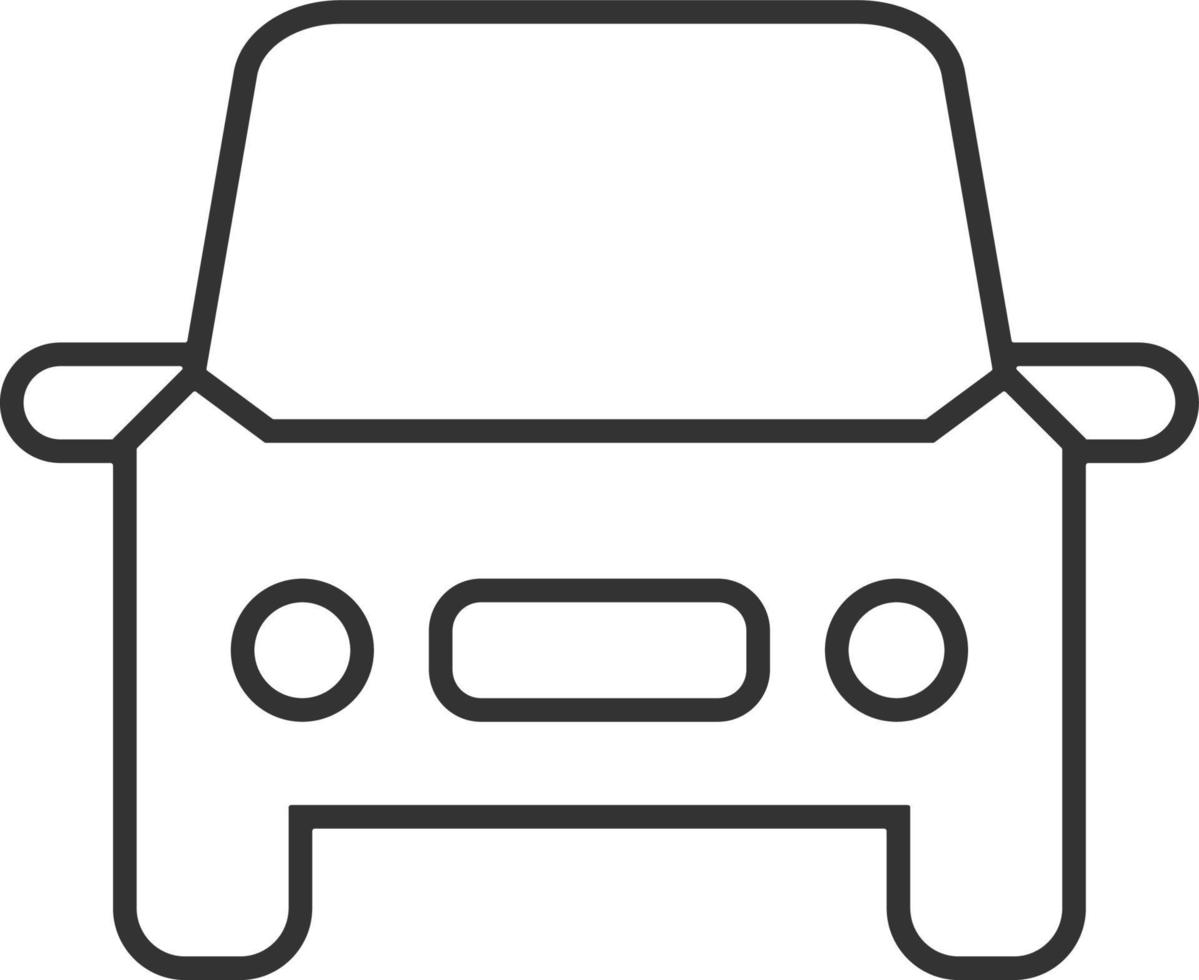 Car, auto line icon. Simple, modern flat vector illustration for mobile app, website or desktop app on gray background