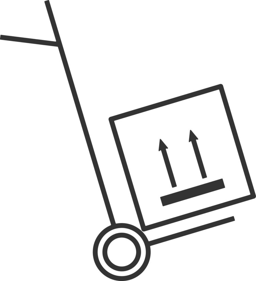 entrega, transporte línea icono. simple, moderno plano vector ilustración para móvil aplicación, sitio web o escritorio aplicación en gris antecedentes