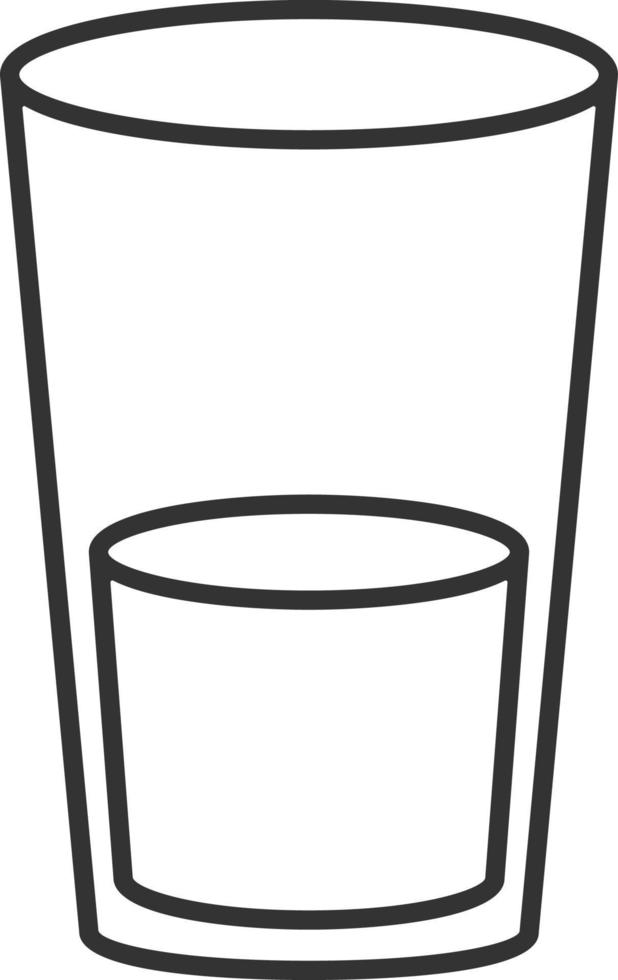 Water, glass line icon. Simple, modern flat vector illustration for mobile app, website or desktop app on gray background
