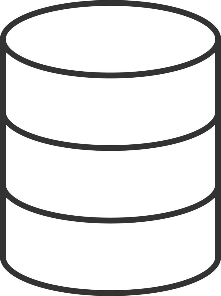 Data, storage line icon. Simple, modern flat vector illustration for mobile app, website or desktop app on gray background