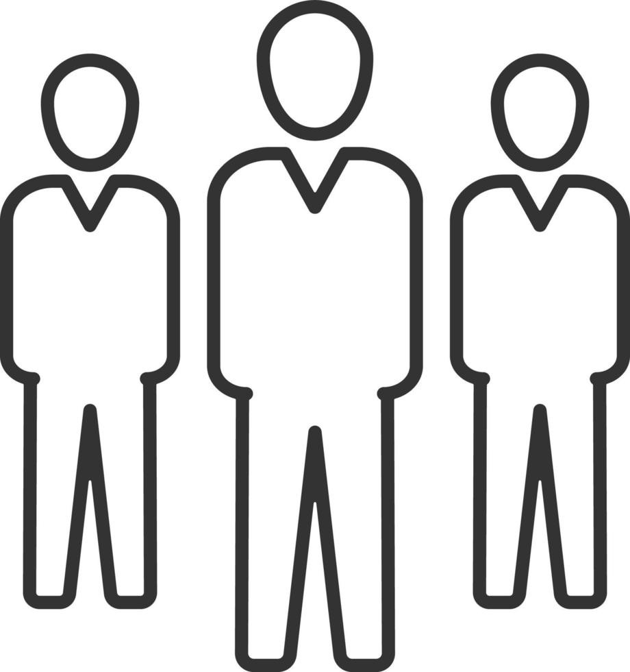 Businessman, group line icon. Simple, modern flat vector illustration for mobile app, website or desktop app on gray background