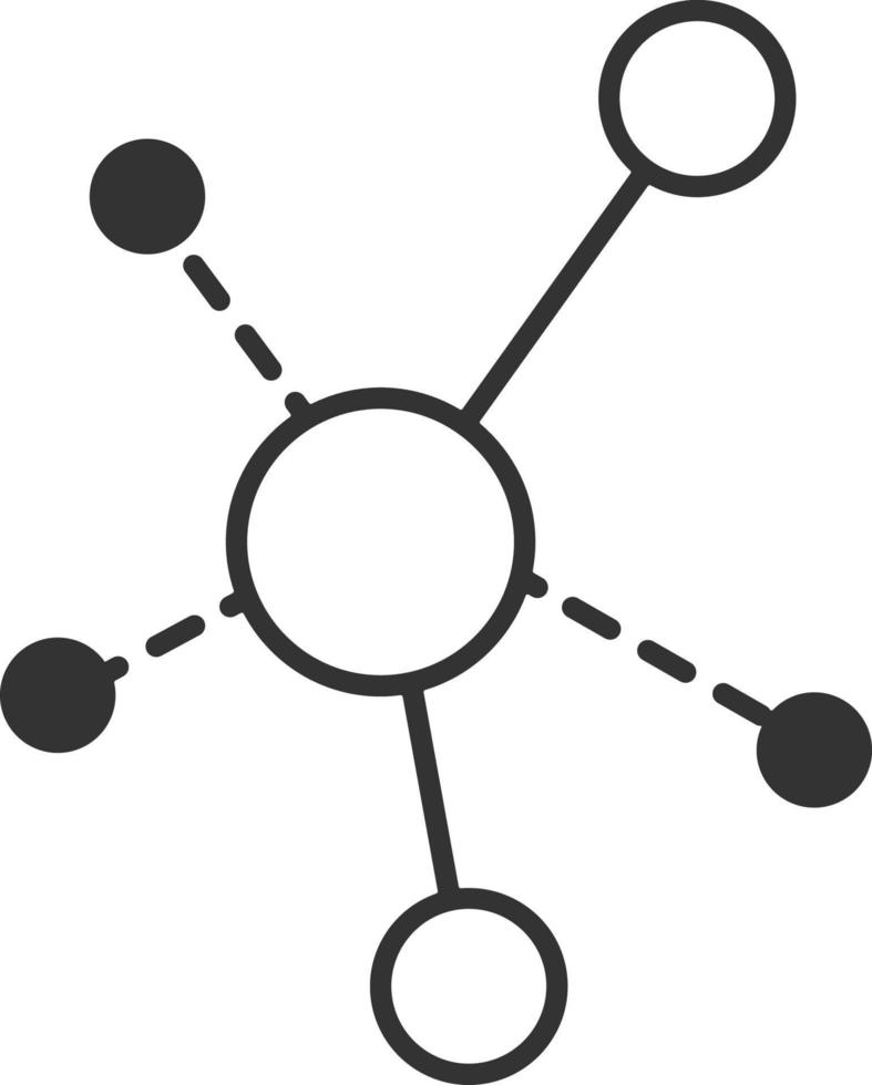 Connections, graph line icon. Simple, modern flat vector illustration for mobile app, website or desktop app on gray background