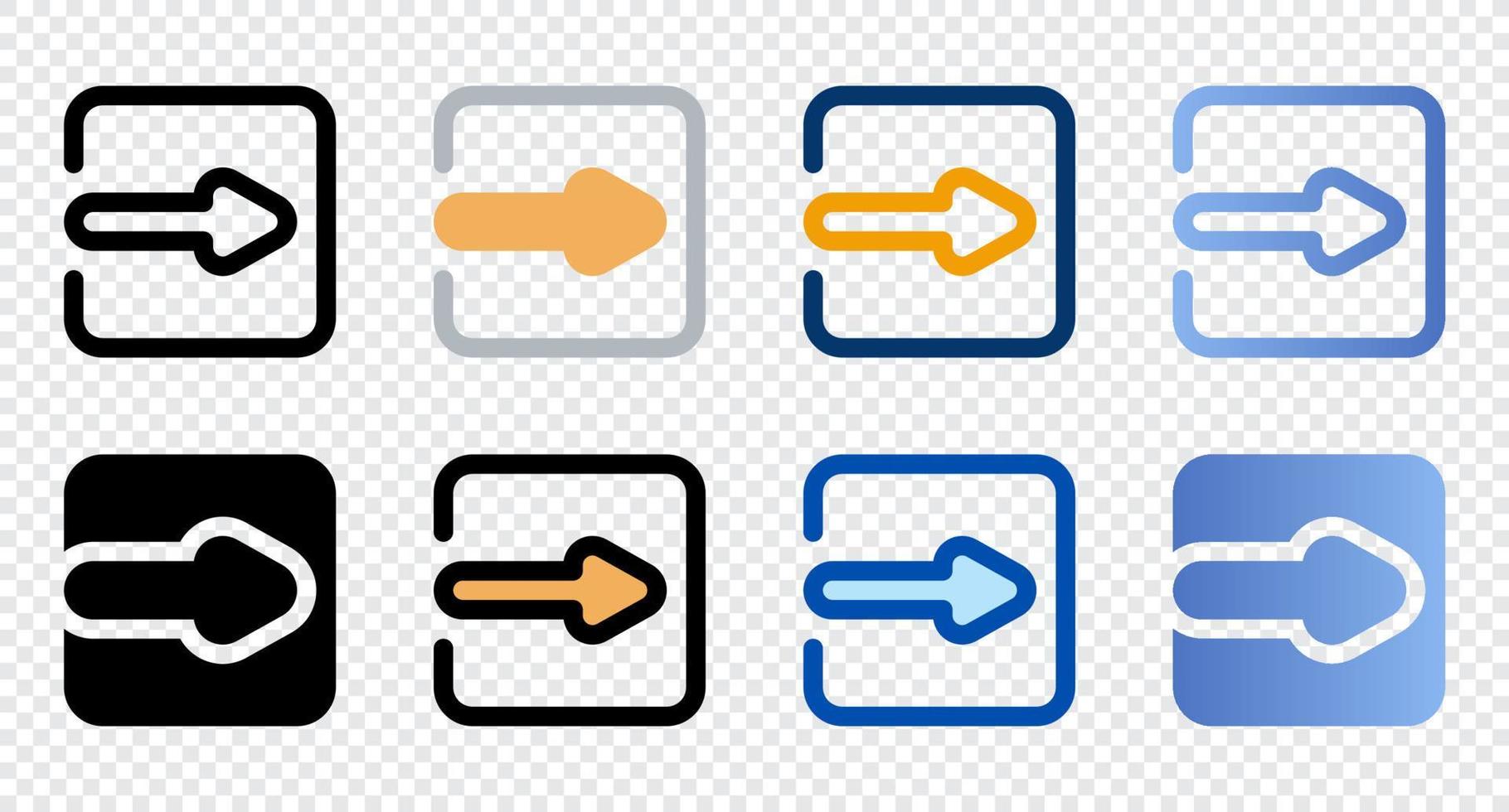 Input icons in different style. Input icons. Different style icons set. Vector illustration