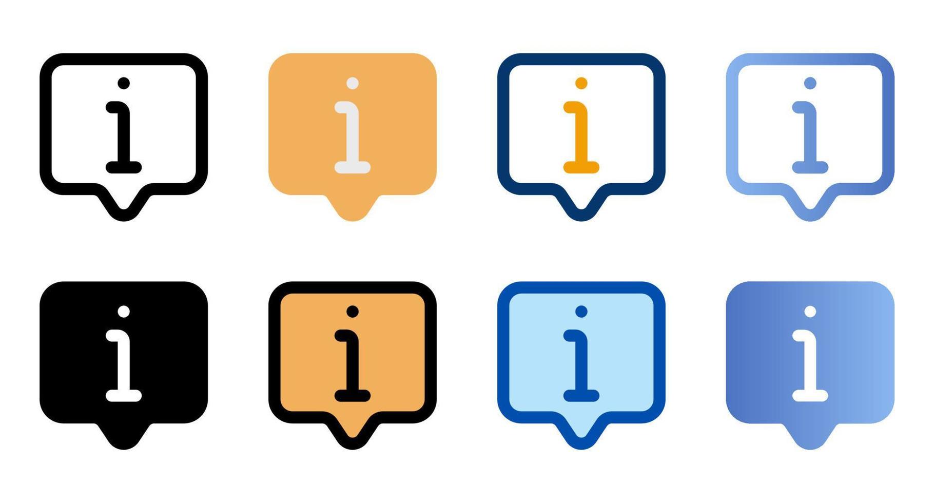 Tool tip icons in different style. Tool tip icons. Different style