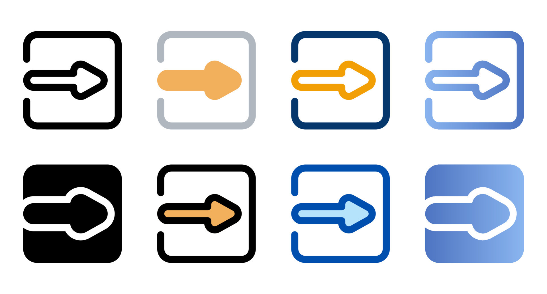 Input icons in different style. Input icons. Different style icons set ...