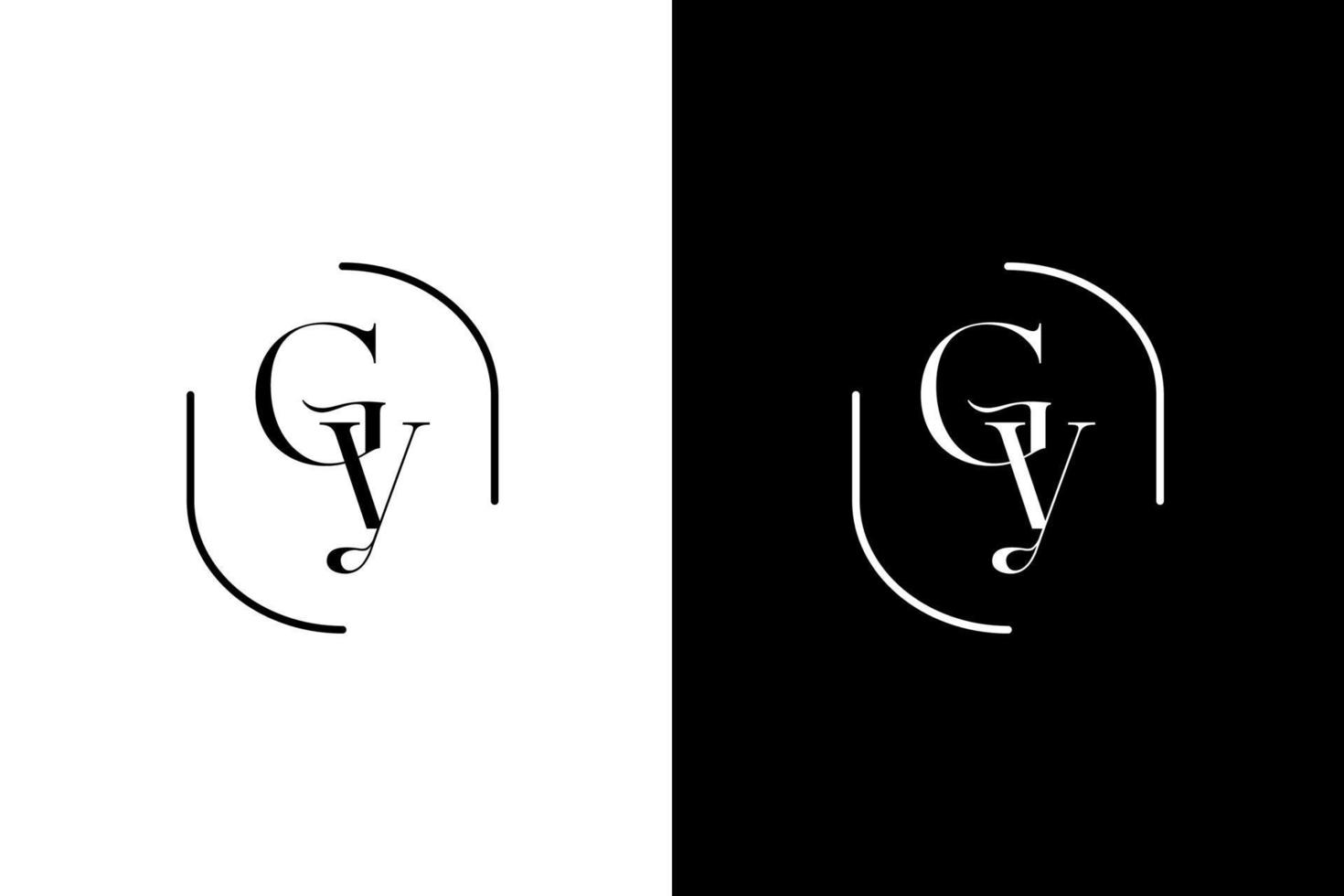 initial letter GY monogram luxury with frame oval vintage logo design stock vector