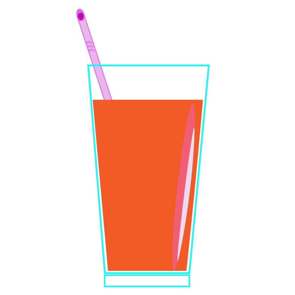 Fresh tropical juices squeezed from fruits .A variety of fresh fruits and juices. Vector illustration of the vegetarian menu.