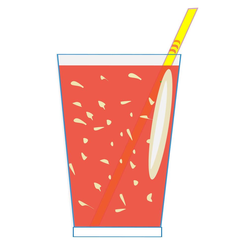 Fresh tropical juices squeezed from fruits .A variety of fresh fruits and juices. Vector illustration of the vegetarian menu.