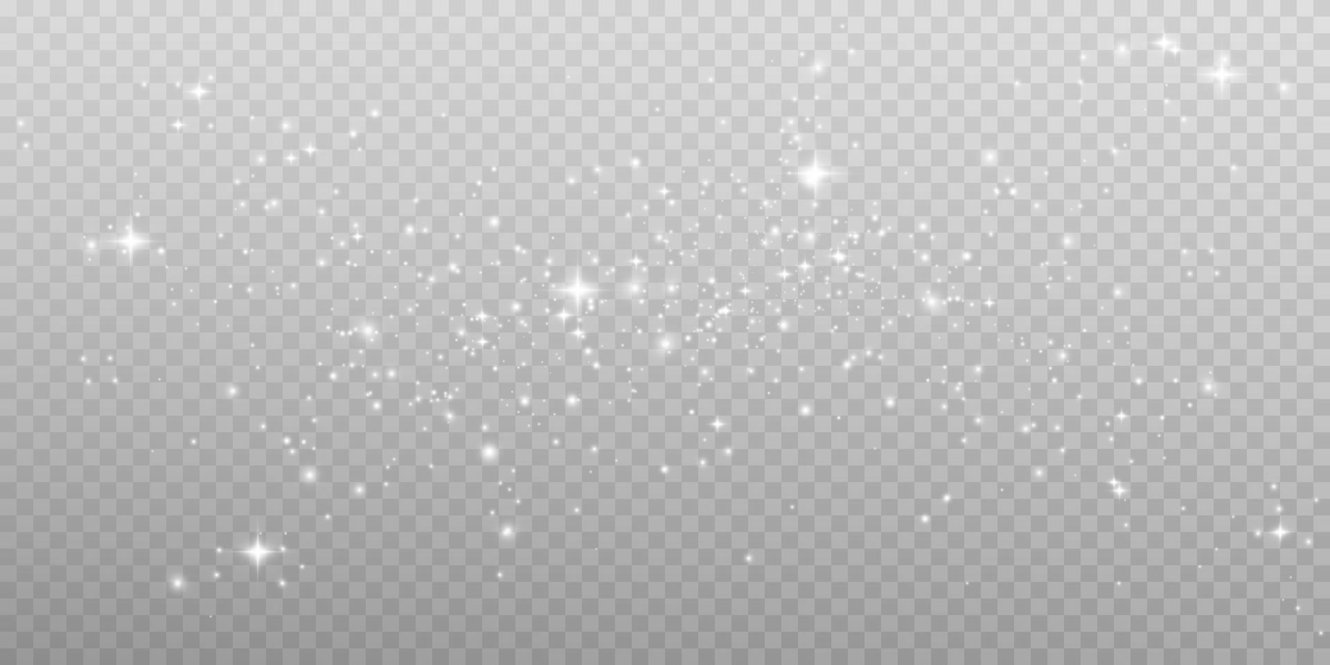 White dust light. Bokeh light lights effect background. Christmas glowing dust background Christmas glowing light bokeh confetti and sparkle overlay texture for your design. vector