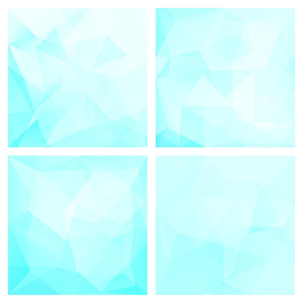 Set of Abstract Triangle Polygonal Backgrounds vector