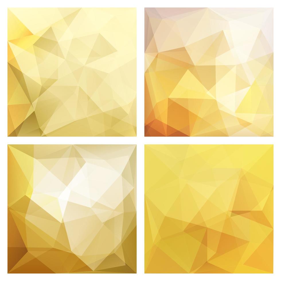 Set of Abstract Triangle Polygonal Backgrounds vector