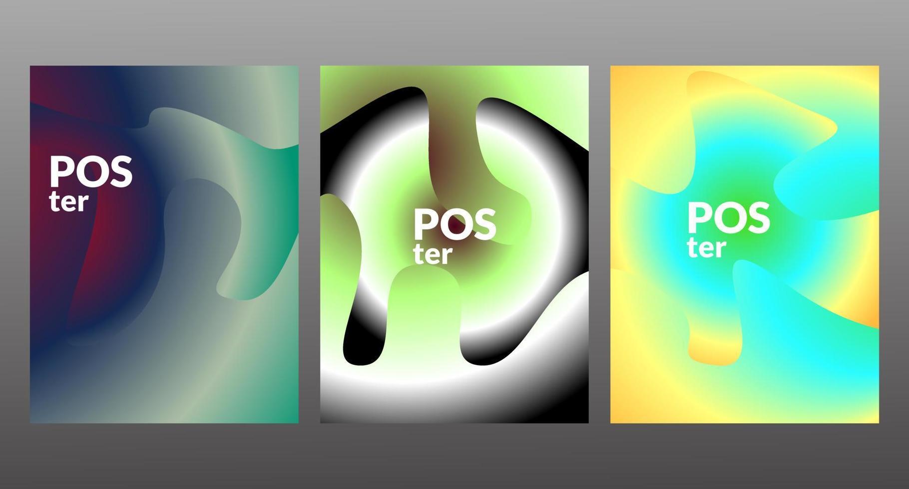 Vector colorful abstract fluid poster and banner template