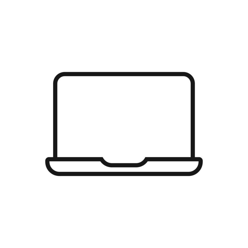 Editable Icon of Laptop, Vector illustration isolated on white background. using for Presentation, website or mobile app