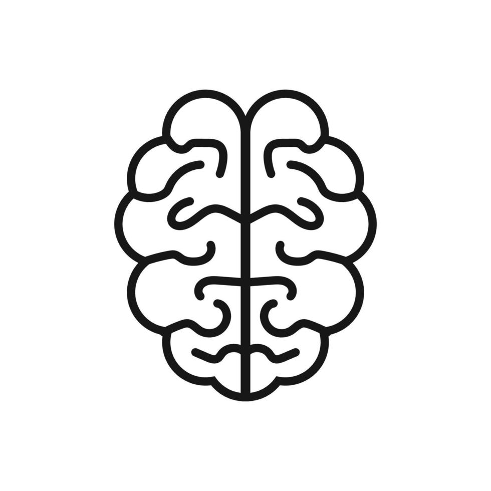 Editable Icon of Brain, Vector illustration isolated on white background. using for Presentation, website or mobile app