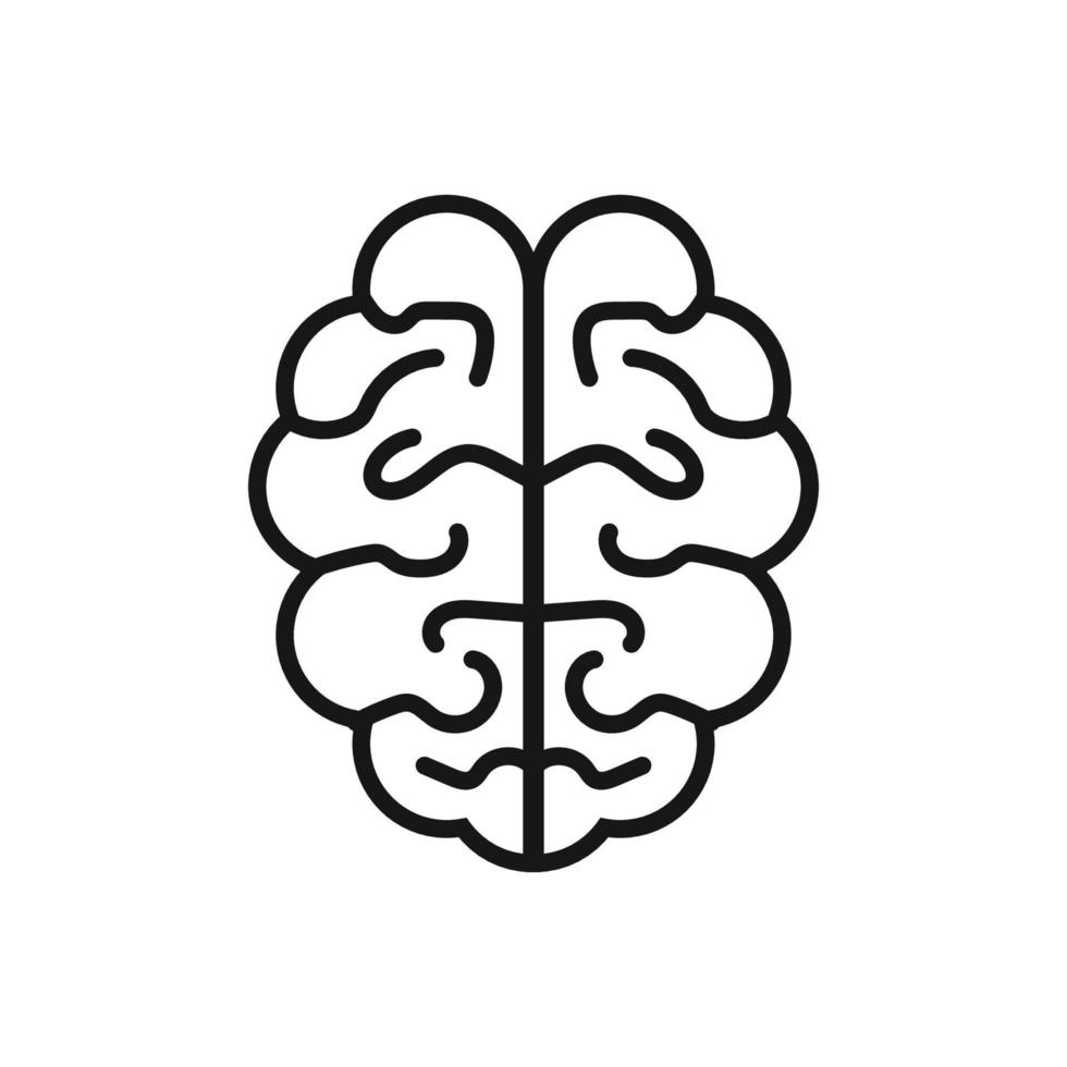 editable icono de cerebro, vector ilustración aislado en blanco antecedentes. utilizando para presentación, sitio web o móvil aplicación